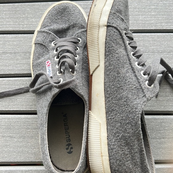 Women’s Superga Charcoal Grey wool blend sneakers size 9. Exc pre-worn cond. - Picture 10 of 12